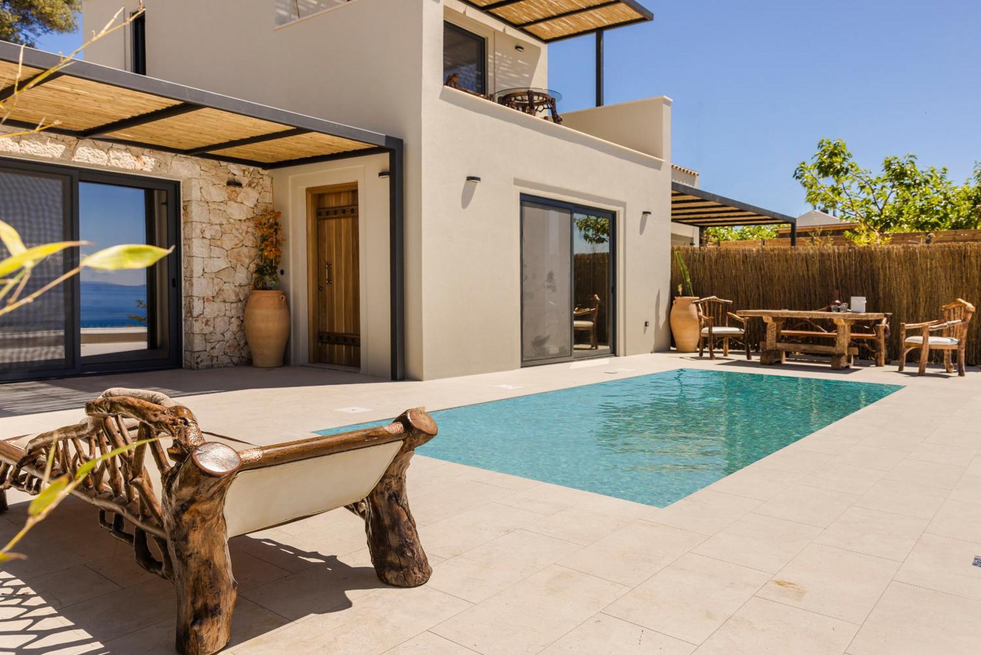 Hilaritas Luxury Suites Sea View, Private Pool & Jacuzzi Paradise Ratzaklion ภายนอก รูปภาพ