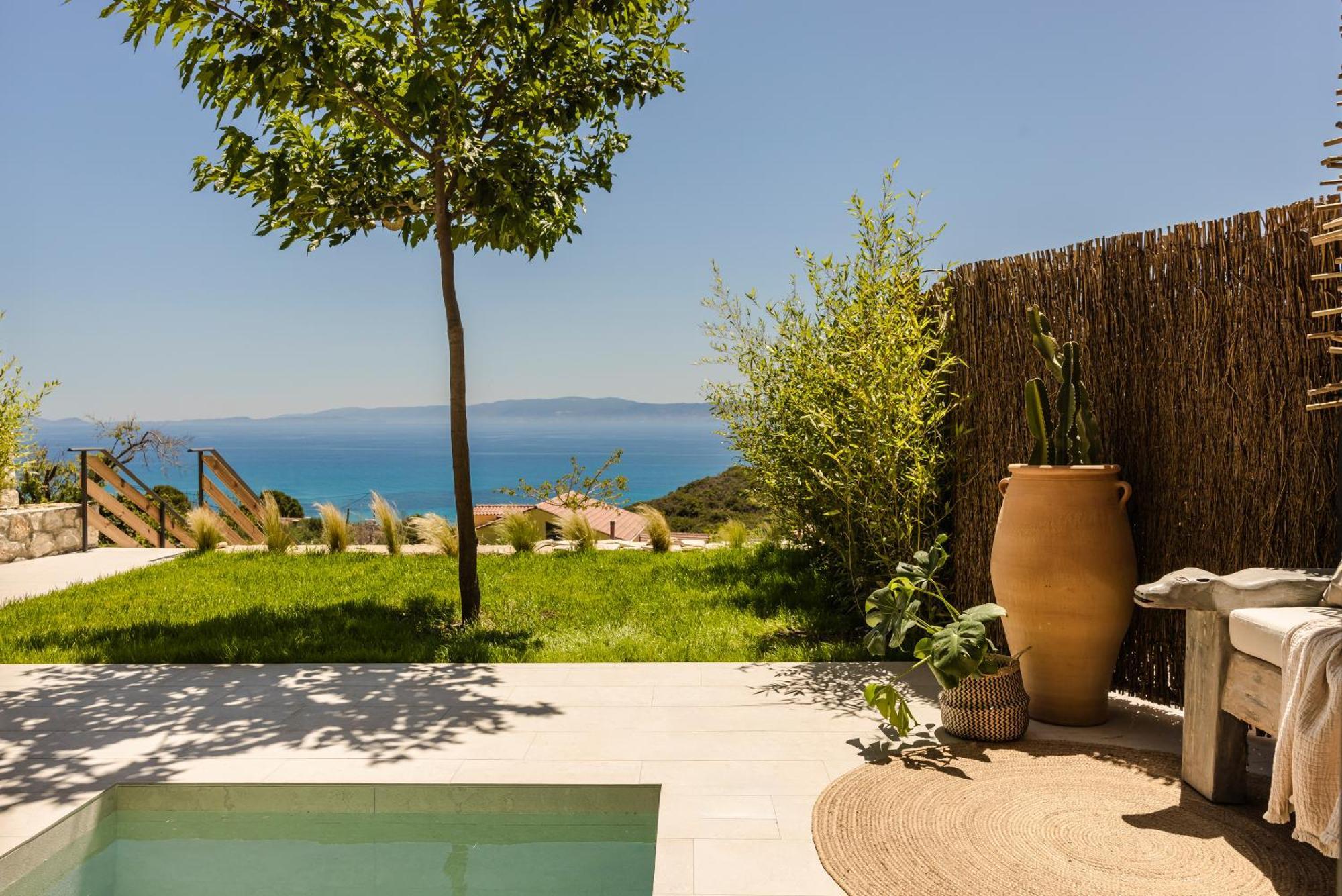 Hilaritas Luxury Suites Sea View, Private Pool & Jacuzzi Paradise Ratzaklion ภายนอก รูปภาพ