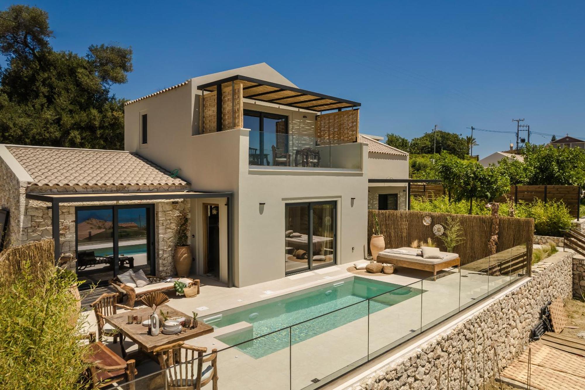 Hilaritas Luxury Suites Sea View, Private Pool & Jacuzzi Paradise Ratzaklion ภายนอก รูปภาพ